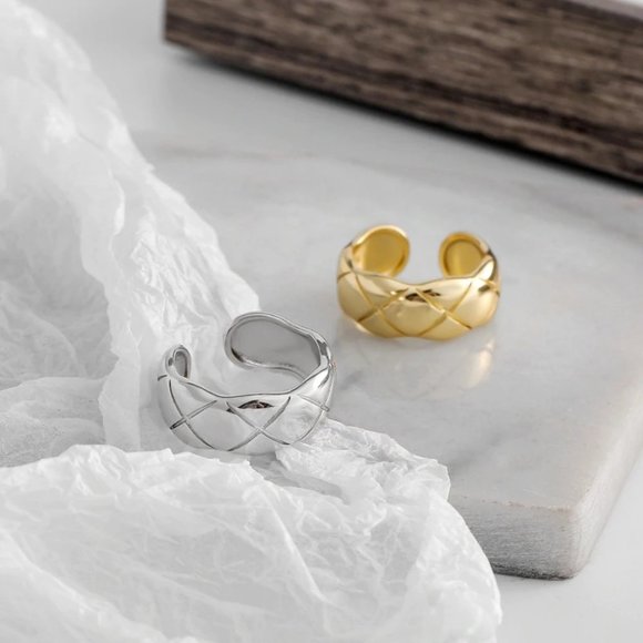 *NEW 925 Sterling Silver Weave Adjustable Ring - Picture 2 of 7